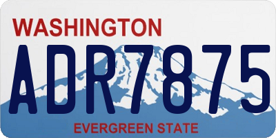 WA license plate ADR7875