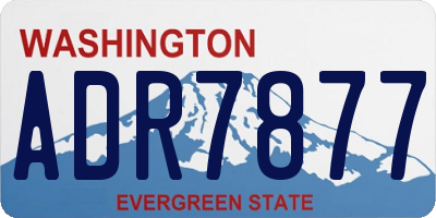 WA license plate ADR7877