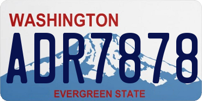 WA license plate ADR7878