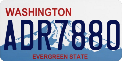WA license plate ADR7880