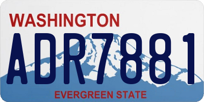 WA license plate ADR7881