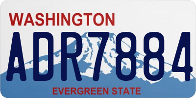WA license plate ADR7884