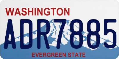 WA license plate ADR7885