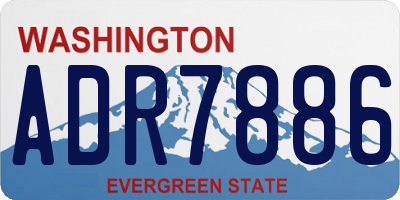 WA license plate ADR7886