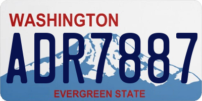 WA license plate ADR7887