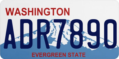 WA license plate ADR7890