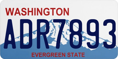 WA license plate ADR7893