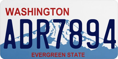 WA license plate ADR7894
