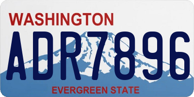 WA license plate ADR7896