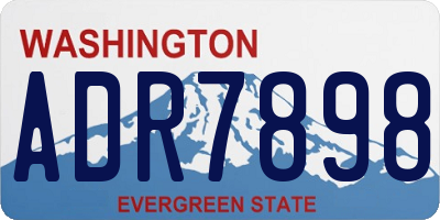 WA license plate ADR7898