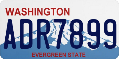 WA license plate ADR7899