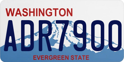 WA license plate ADR7900