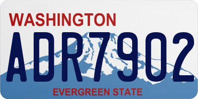 WA license plate ADR7902