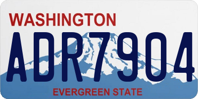 WA license plate ADR7904