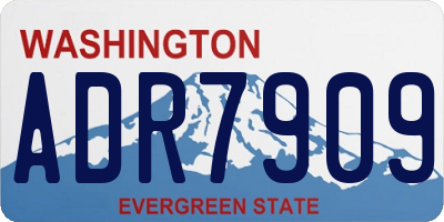 WA license plate ADR7909