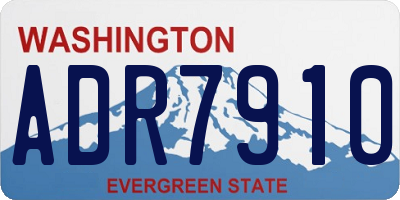 WA license plate ADR7910