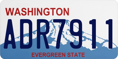 WA license plate ADR7911