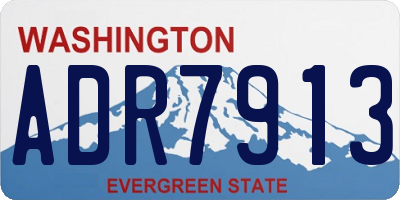 WA license plate ADR7913