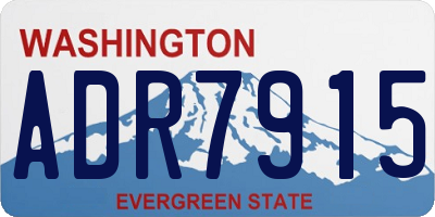 WA license plate ADR7915