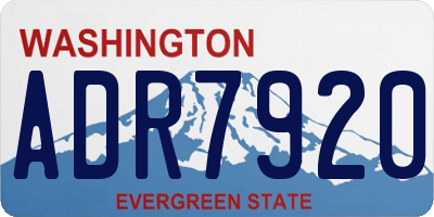 WA license plate ADR7920