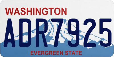 WA license plate ADR7925