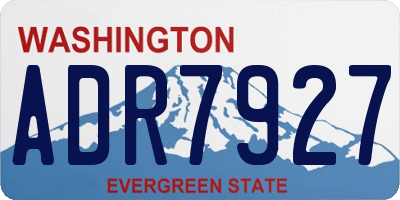 WA license plate ADR7927