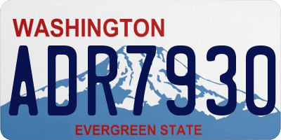 WA license plate ADR7930