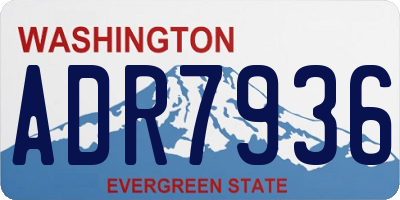 WA license plate ADR7936