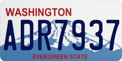 WA license plate ADR7937