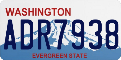 WA license plate ADR7938