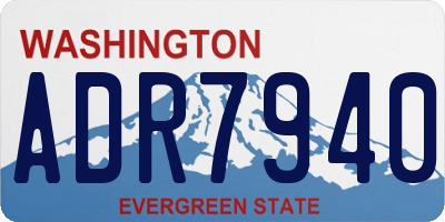 WA license plate ADR7940