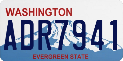 WA license plate ADR7941