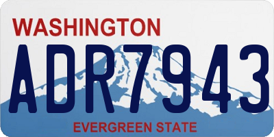 WA license plate ADR7943