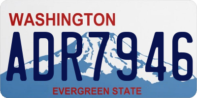 WA license plate ADR7946