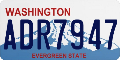 WA license plate ADR7947