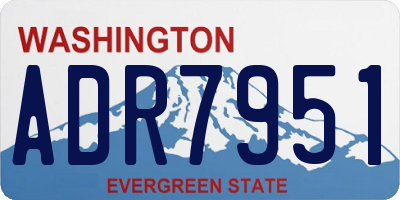 WA license plate ADR7951