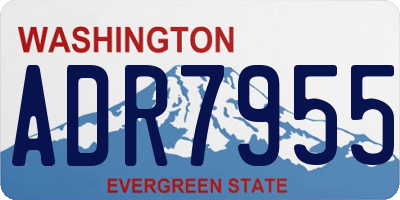 WA license plate ADR7955