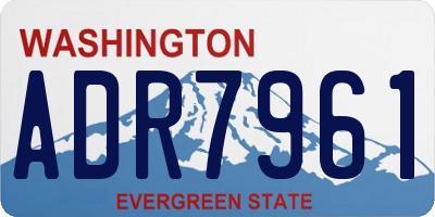 WA license plate ADR7961