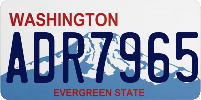 WA license plate ADR7965