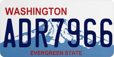 WA license plate ADR7966
