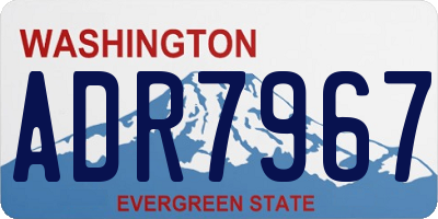 WA license plate ADR7967