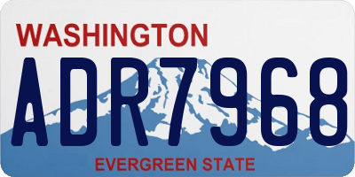 WA license plate ADR7968