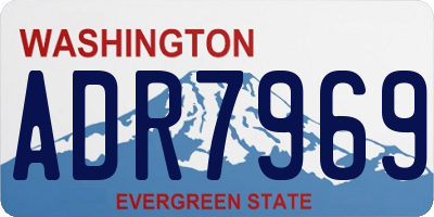 WA license plate ADR7969