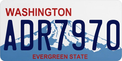 WA license plate ADR7970