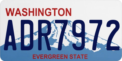 WA license plate ADR7972