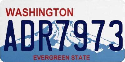 WA license plate ADR7973