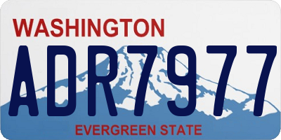 WA license plate ADR7977