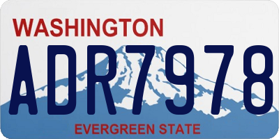 WA license plate ADR7978