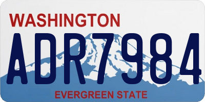 WA license plate ADR7984