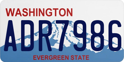 WA license plate ADR7986